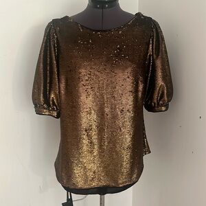 NWT Lauren Ralph Lauren Sequin Blouse
